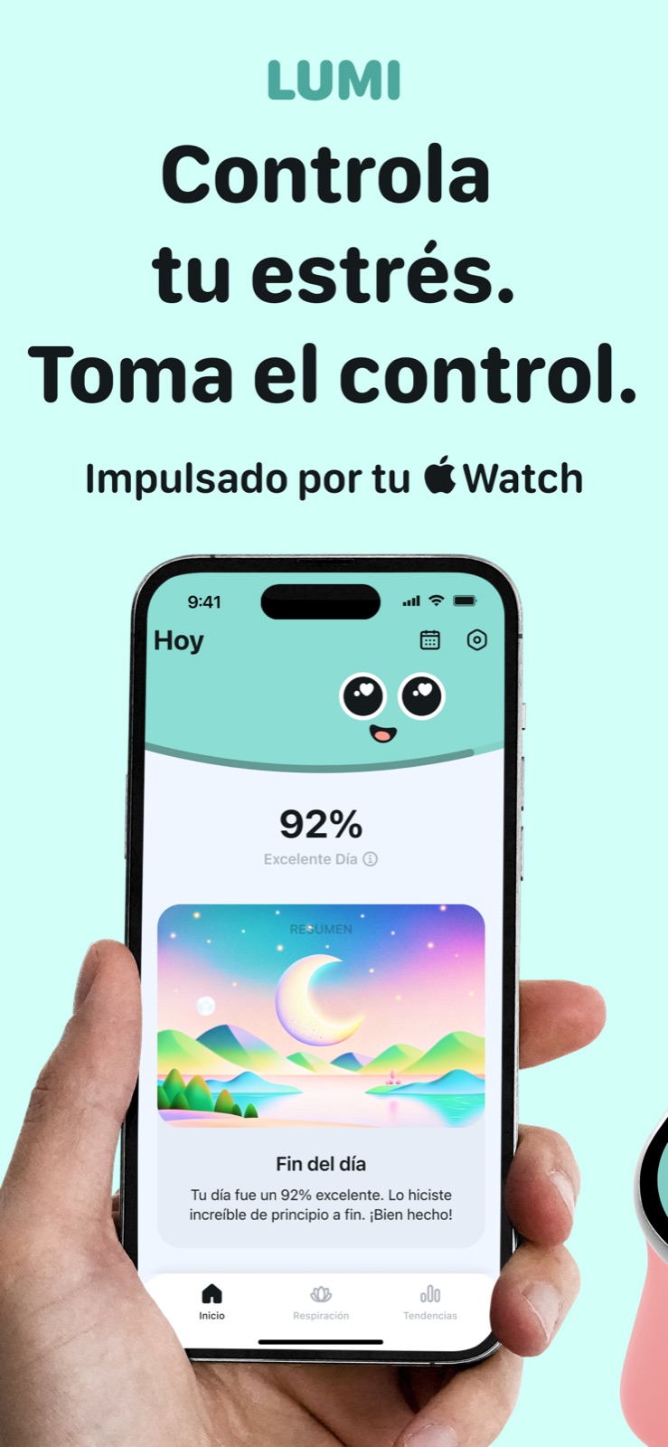Tu día de un vistazo: una puntuación de estrés a partir de la HRV y la recuperación nocturna.