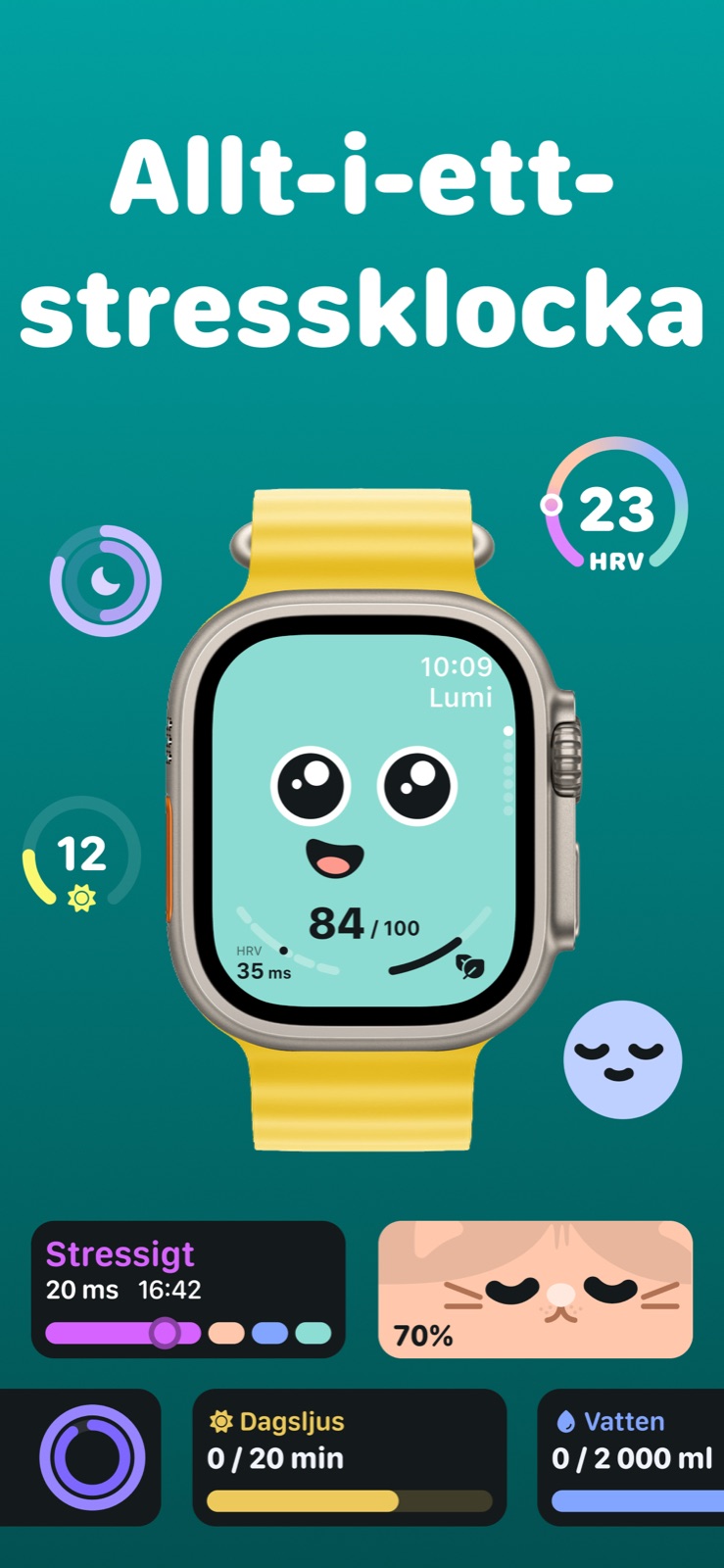Kolla från handleden: stress, sömn och aktivitet på Apple Watch.